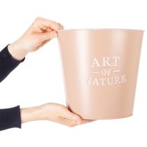 Artikel Runde Übertopfe aus Zink Art of Nature, 22 cm in Grün und Rosa, 2er-Set