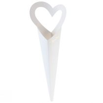 Artikel Blumentüte Rosen Geschenkverpackung Weiß 46cm 12 St