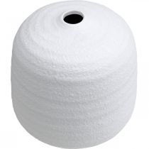 Artikel Keramik Blumenvase Weiss Ø19cm H18cm mit Struktur
