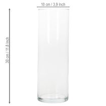 Artikel Glaszylinder Vase 30cm hoch aus klarem Glas für Dekoration und Blumen