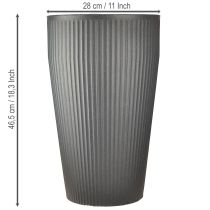 Artikel Bodenvase Kunststoff Pflanzgefäß Anthrazit Ø28cm H46,5cm