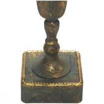 Bodenvase Metall Gold Grau Vase Antik Optik Ø15,5cm H57cm