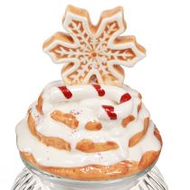 Artikel Bonboniere Glas Weihnachten Keksglas  Schneeflocke H20cm