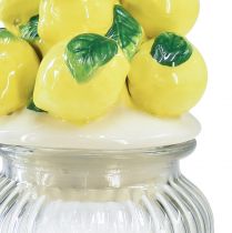 Artikel Bonboniere Glas Keramik Zitronen Sommer Ø11cm H27cm