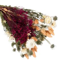 Artikel Trockenblumenstrauss aus getrockneten Blüten, mehrfarbig, 50 cm, für Tischdekoration im Landhausstil