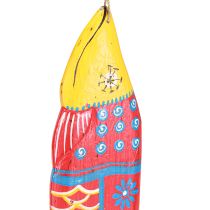 Artikel Bunte Holzfische Deko zum Hängen Rot Blau Sortiert 38cm 2St