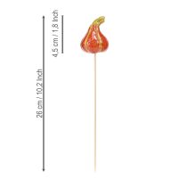 Artikel Bunte Mini Kürbisse am Stab Keramik Deko 5-6,5cm 3 St