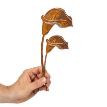Artikel Gartenstecker Calla Blüte aus Metall Rostoptik 25 cm 6er-Set
