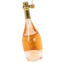 Artikel Baumanhänger-Set aus Glas Sektflasche und Sektglas 14cm Roségold 2 Stück