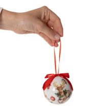 Artikel Weihnachtskugeln Hirschmotiv Kunststoff mit Aufhängeband 7cm 4er-Set