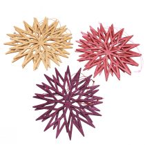 Artikel Christbaumschmuck Schneeflocken Holz Deko Skandi Stil 15cm 8 Stk