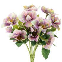 Artikel Künstliche Christrose Bund violett 35 cm 6 Stiele für Innenbereich
