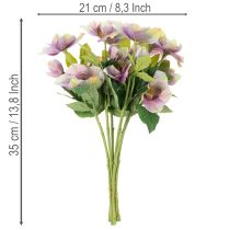 Artikel Künstliche Christrose Bund violett 35 cm 6 Stiele für Innenbereich