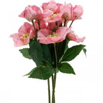 Christrose, Lenzrose, Nieswurz, Kunstpflanzen Rosa L34cm 4St