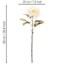 Artikel Künstliche Blume Dahlie aus Seidenstoff 68 cm cremeweiss