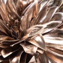 Artikel Künstliche Dahlie langstielig mit zwei Blüten 75 cm Metallic Champagner