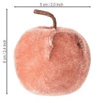 Artikel Deko Äpfel aus Samt, Stoff, Braun und Gelb, Ø5cm, H6cm, 12 Stück