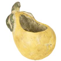 Artikel Beton-Übertopf in Birnenform, gelb-grün, 19 × 12,5 × 15,5 cm für Herbstdeko