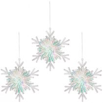 Artikel Deko-Schneeflocke aus Acryl mit Glitter Ø15cm, 3er-Set