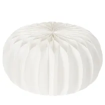 Artikel Wabenpapier Kürbis rund 24 cm weiss für Trockenblumen und Herbstdeko, 4 Stück