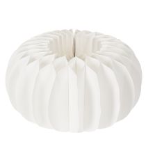Artikel Papier-Dekokugel Kürbisform 34cm Weiss 2er-Set