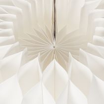 Artikel Papier-Dekokugel Kürbisform 34cm Weiss 2er-Set