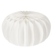 Artikel Papier-Dekokugel Kürbisform 34cm Weiss 2er-Set