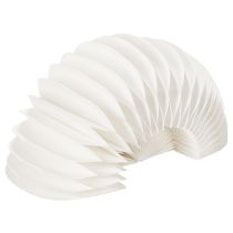 Artikel Papier-Dekokugel Kürbisform 34cm Weiss 2er-Set
