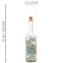 Artikel Deko-Flaschen LED Glas Flamingo 37,5 cm Warmweiss 2er-Set