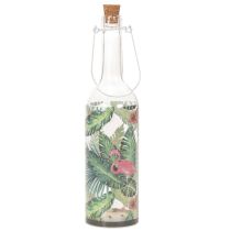 Artikel Deko-Flaschen LED Glas Flamingo 37,5 cm Warmweiss 2er-Set