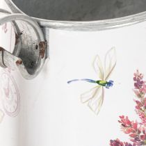 Artikel Deko-Giesskanne Metall Weiss Lavendel-Motiv 30×11×14,5 cm für Innenbereich
