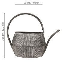 Artikel Deko Giesskanne aus Metall Schwarz Grau Vintage-Stil 39x25x30,5cm