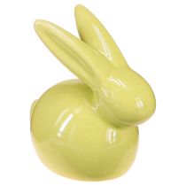 Artikel Keramik-Dekofiguren Hase 8,5 cm Gelb Grün Braun für Ostern 3er-Set