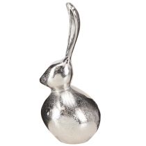 Artikel Deko-Hase aus Metall in Silber Ø12cm H25cm – Osterdekoration