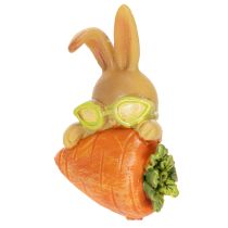 Artikel Dekofiguren Hasen mit Möhre aus Polyresin 6 cm 3er Set für Ostern