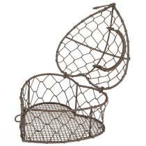Artikel Deko-Herzkorb aus Draht zum Befüllen Grau 14×13,5cm für den Innenbereich