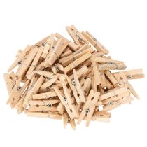Artikel Deko-Holzklammern 3 cm Natur 72 Stück aus Holz