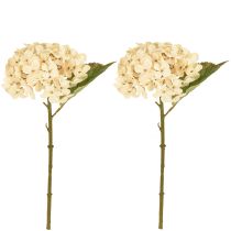 Artikel Künstliche Hortensien Creme 34 cm 2er Set