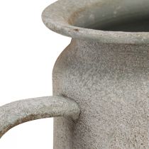 Artikel Deko-Teekanne aus Metall Grau 24×14×14 cm im Vintage-Stil für Innenbereiche
