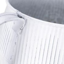 Artikel Deko Kanne Metall Weiß Vintage Shabby Chic 28cm