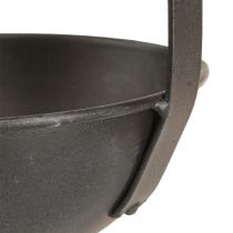 Artikel Deko-Kelle aus Metall, hängende Pflanzschale, Ø16,5 cm, Anthrazit, 2 Stück