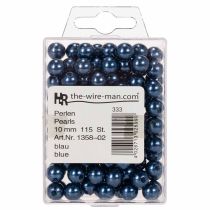 Artikel Dekoperlen Rund Ø10 mm Blau Kunststoff 115 Stück