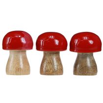 Artikel Deko-Holzpilze Rot lackiert Ø 4 cm H 5 cm 6er-Set für Innen