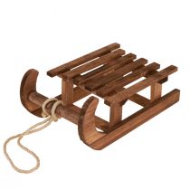 Artikel Dekorations-Schlitten aus Holz Braun 30x18x12cm Winterdekoration