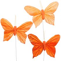 Deko-Schmetterling Orange 12St