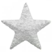 Artikel Deko Sterne aus Metall und Garn in Weiss, 20cm, 4 Stück