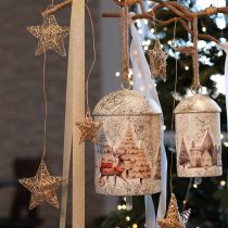 Artikel Deko-Sterne aus Rattan 11 cm Natur 6er-Set für Weihnachtsdekoration