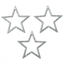 Artikel Deko Sterne Silber Glitter Weihnachtssterne 4,5cm 120 St