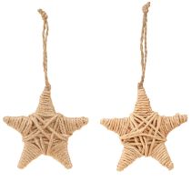 Artikel Deko-Sterne aus Hanf und Bast 7,5 cm, Set mit 8 Stück