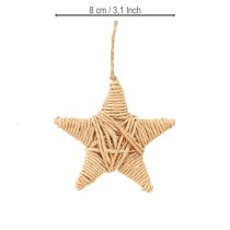 Artikel Deko-Sterne aus Hanf und Bast 7,5 cm, Set mit 8 Stück
